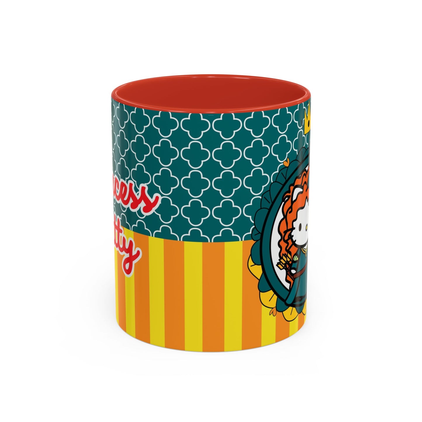 Redheaded Princess Kitty Accent Coffee Mug | Cute Cat Princess Design