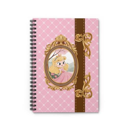 Princess Pink Spiral Notebook — Ruled Journal for Kids