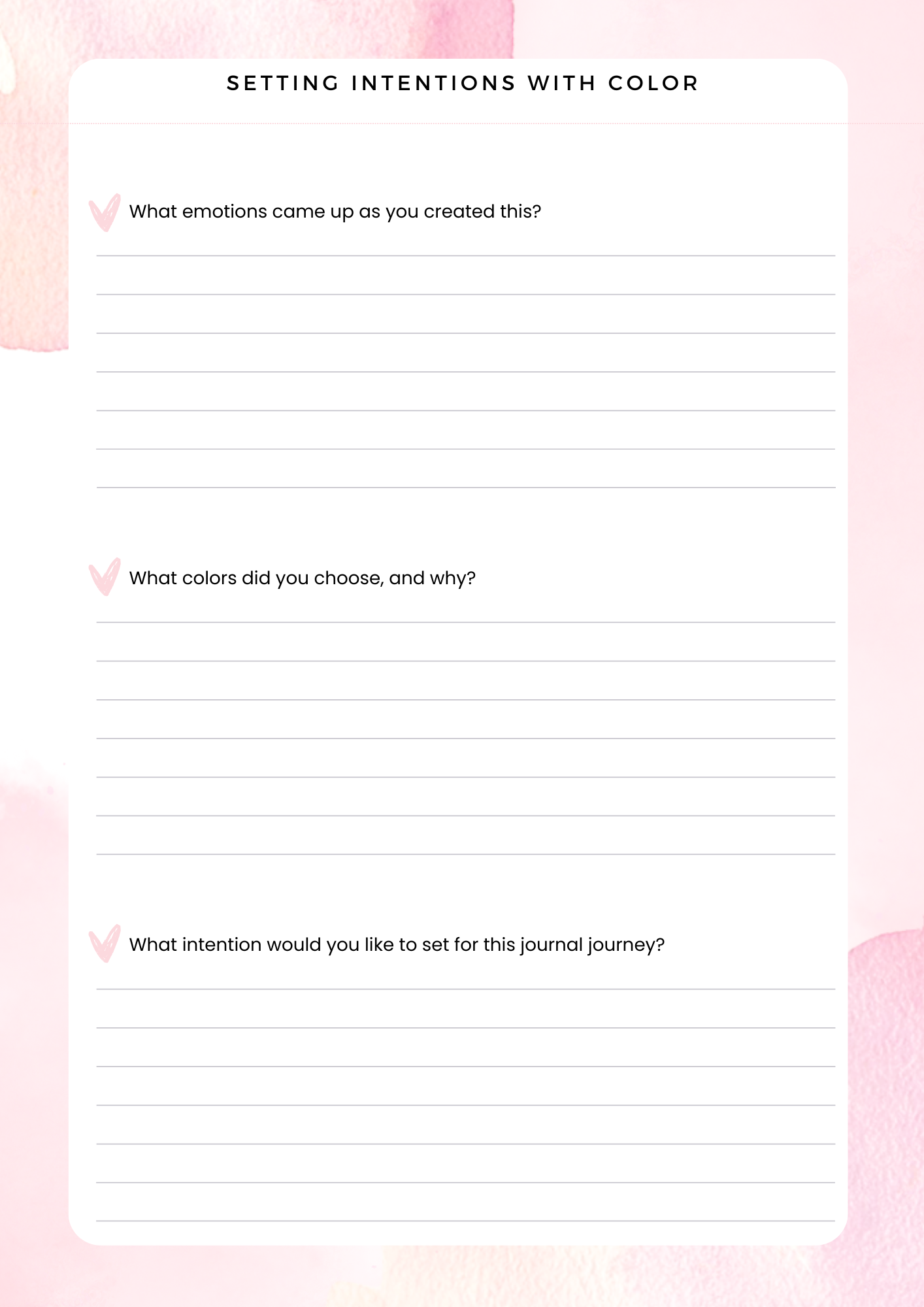 Healing Art Therapy Inspired Journal