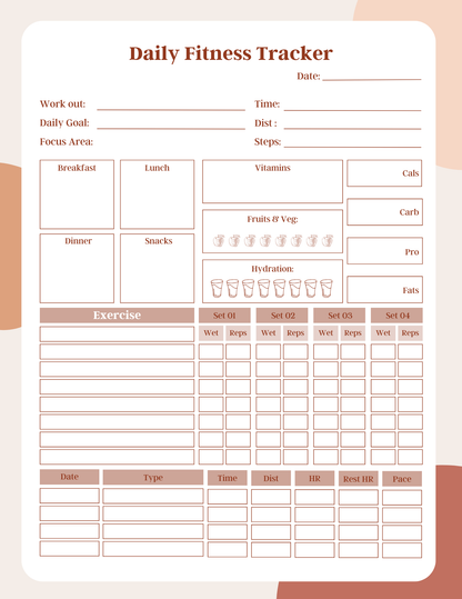 Fitness Planner Bundle | Digital Download