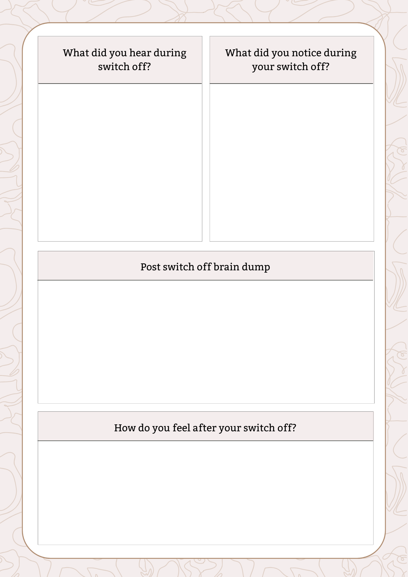 Switch Off Journal | Digital Download