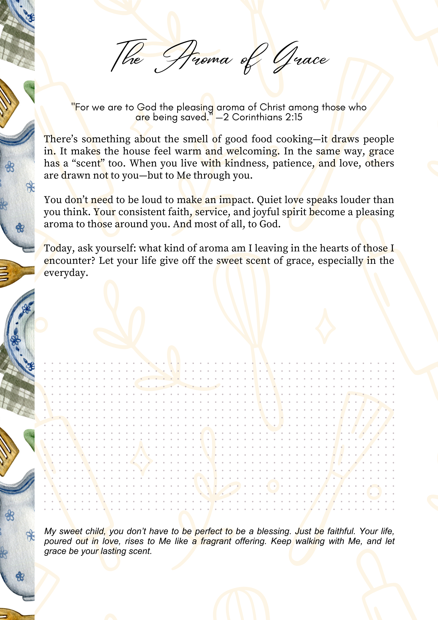 Lessons in the Kitchen | Devotional Journal