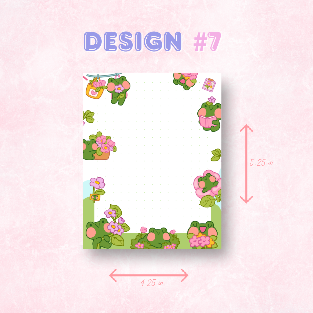 Kawaii Sticky Notepads | 50 Sheets (4.25 in x 5.25 in)