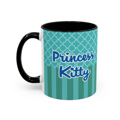 Princess Girl Cartoon Teal Accent Coffee Mug | 11oz 15oz