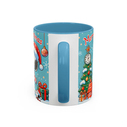 Beagle Chistmas Illustration Mug | Accent Coffee Mug 11oz 15oz