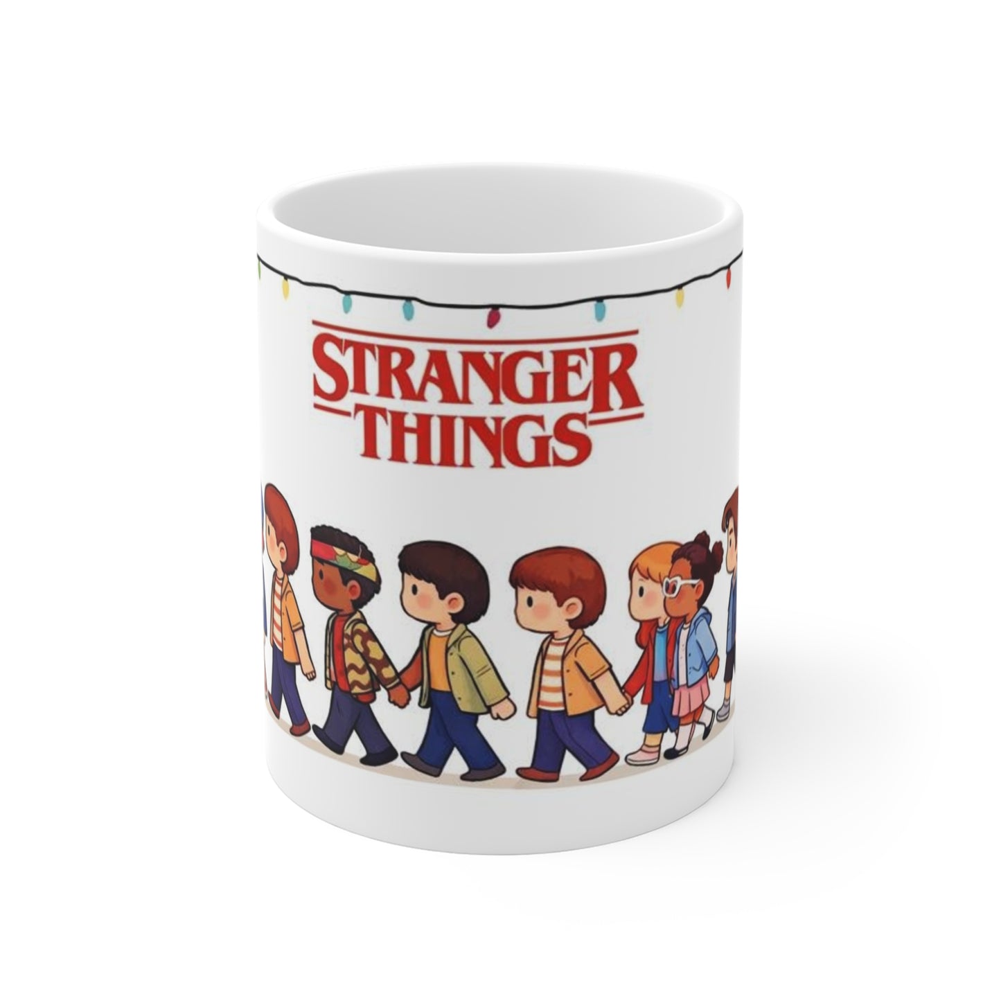 Stranger Things Kids Illustration Mug | 11oz Ceramic Coffee Cup