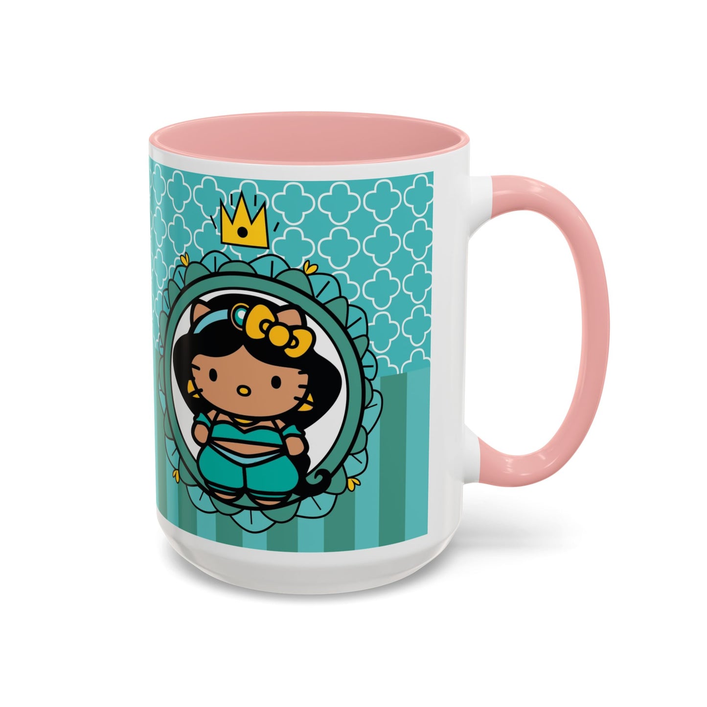 Princess Girl Cartoon Teal Accent Coffee Mug | 11oz 15oz