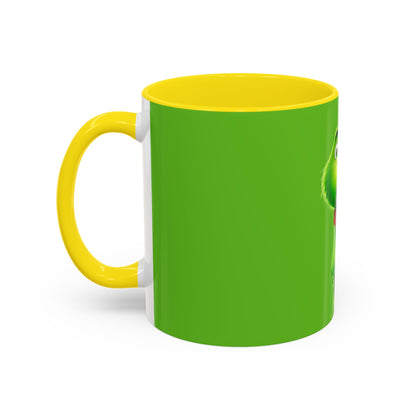 Grinch Character with Poop Present Mug | Accent Coffee Mug