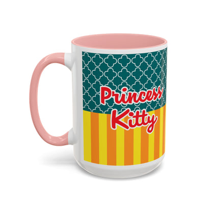 Redheaded Princess Kitty Accent Coffee Mug | Cute Cat Princess Design