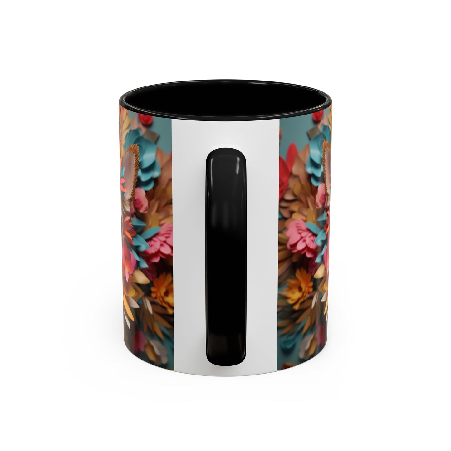 Chihuahua Floral Wreath Accent Coffee Mug — Colorful Pet Lover Gift (11/15oz)