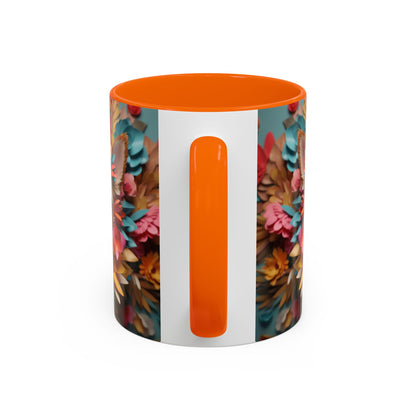 Chihuahua Floral Wreath Accent Coffee Mug — Colorful Pet Lover Gift (11/15oz)