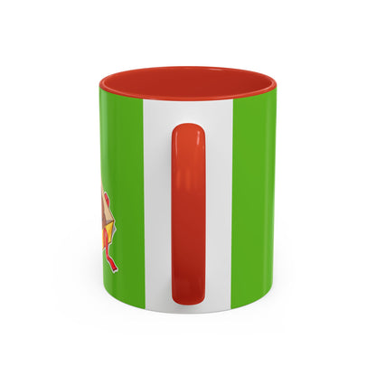 Grinch Character with Poop Present Mug | Accent Coffee Mug