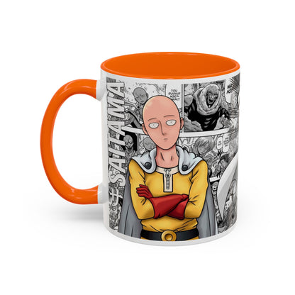 Saitama Mug |One Punch Man Inspired Collage Accent Mug (11/15 oz)