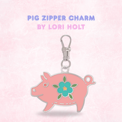 Happy Enamel Zipper Charms by Lori Holt