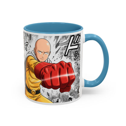 Anime Fist Coffee Mug  Dynamic Manga Collage Accent Mug (11/15 oz)