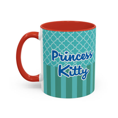 Princess Girl Cartoon Teal Accent Coffee Mug | 11oz 15oz