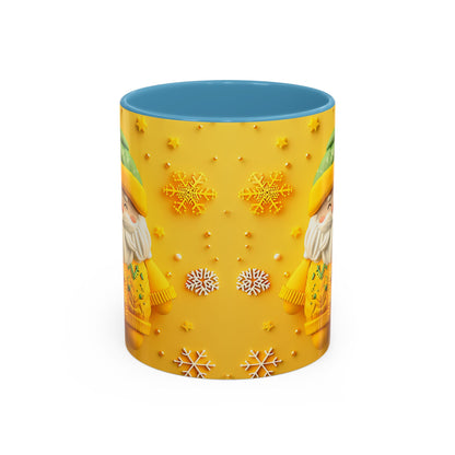 Yellow Sweater Santa Mug | Accent Coffee Mug