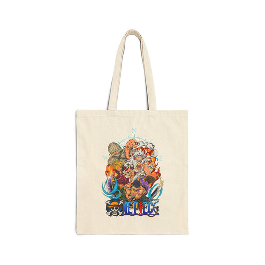Straw Hat Crew Cotton Canvas | One Piece Anime Tote Bag