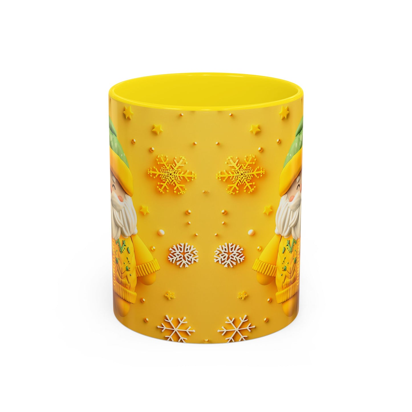 Yellow Sweater Santa Mug | Accent Coffee Mug