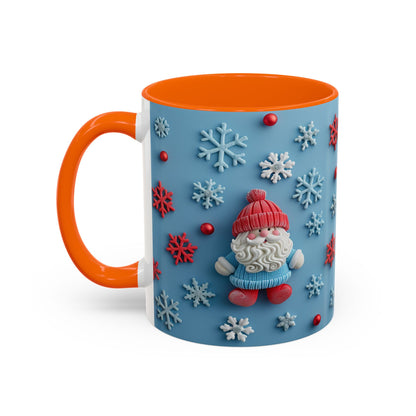Santa Snowflake Pattern Mug | Accent Coffee Mug
