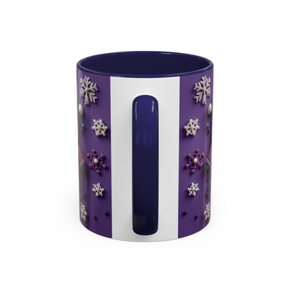 Purple Santa Snowflake Mug | Accent Coffee Mug