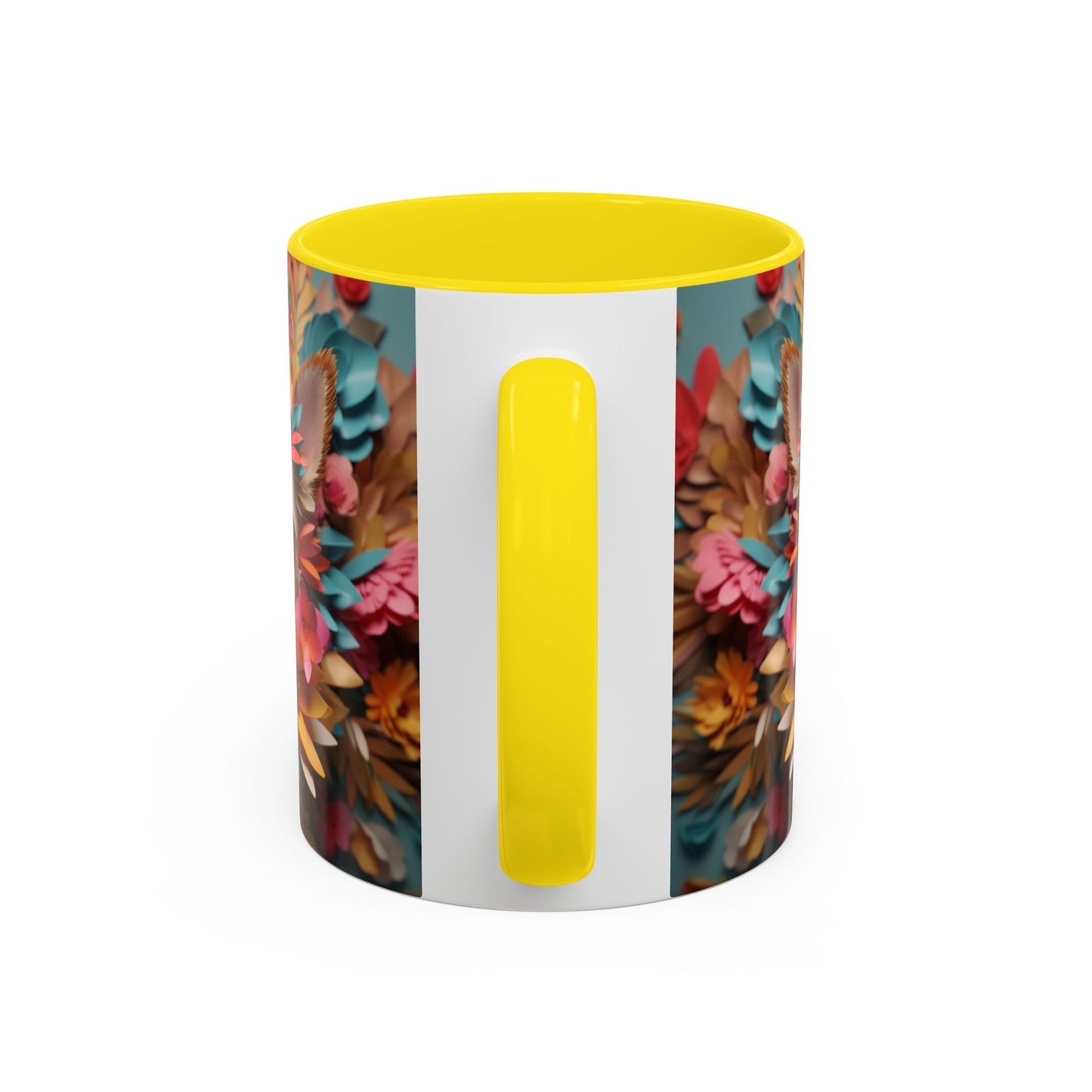 Chihuahua Floral Wreath Accent Coffee Mug — Colorful Pet Lover Gift (11/15oz)