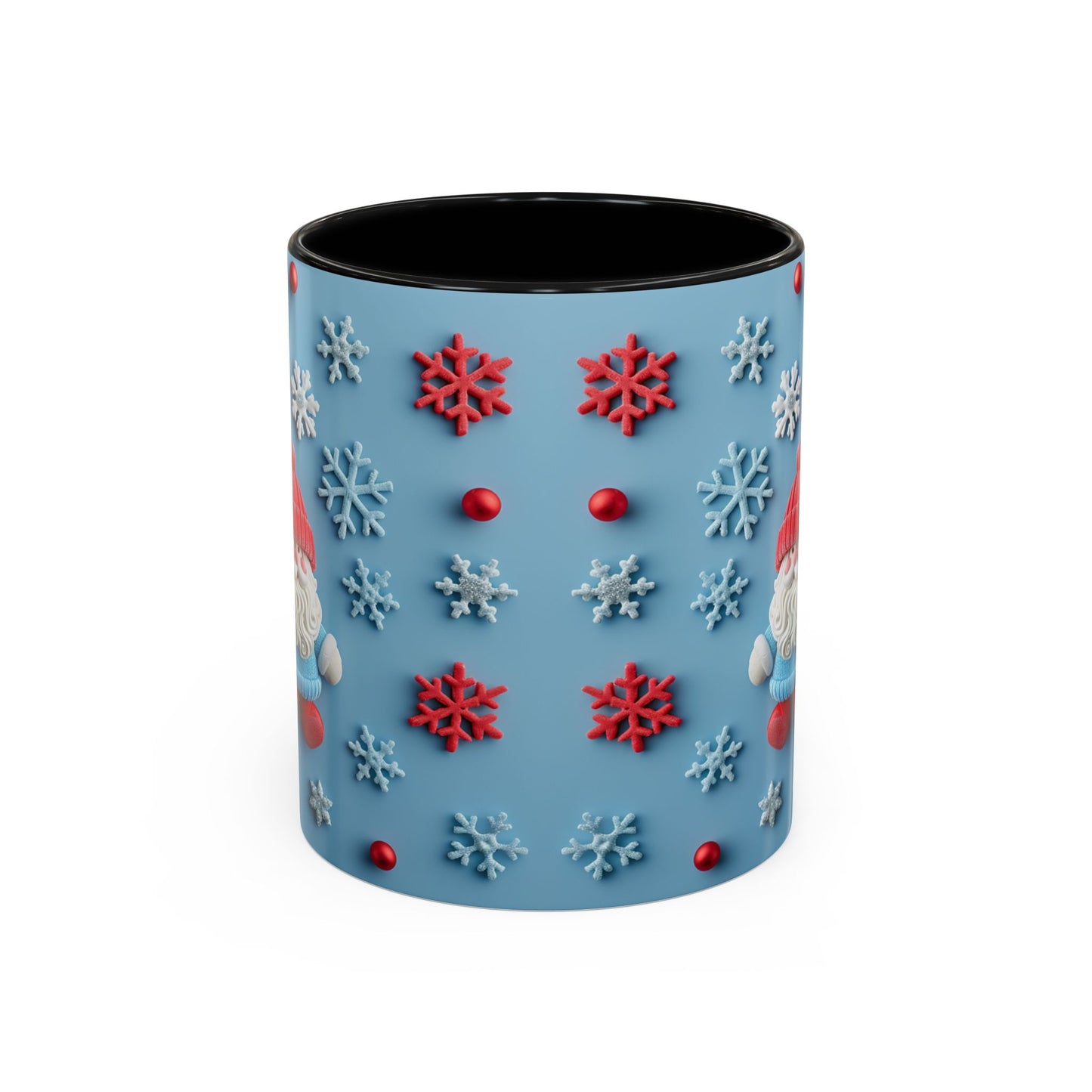 Santa Snowflake Pattern Mug | Accent Coffee Mug