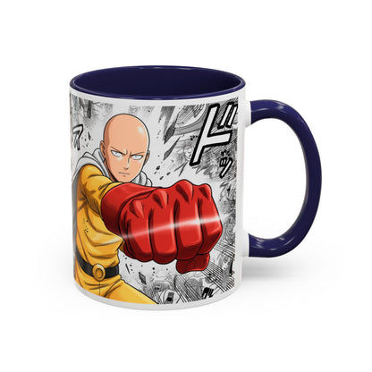 Saitama Mug |One Punch Man Inspired Collage Accent Mug (11/15 oz)