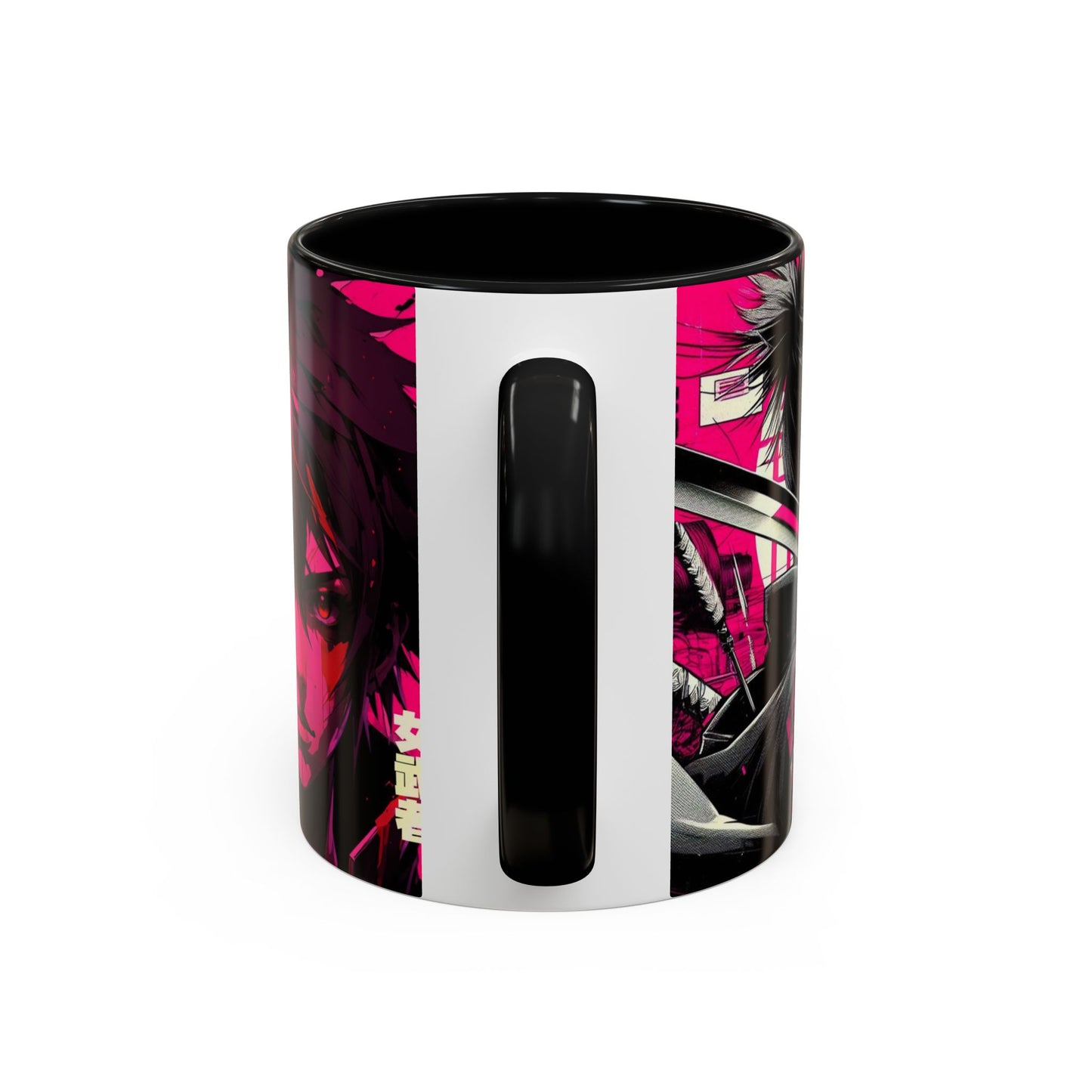 Neon Anime Samurai Mug | Accent Coffee Mug 11oz 15oz