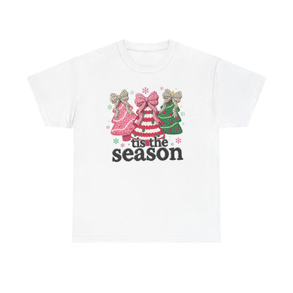 Tis the Season Christmas Trees tee | Holiday tree trio graphic tee