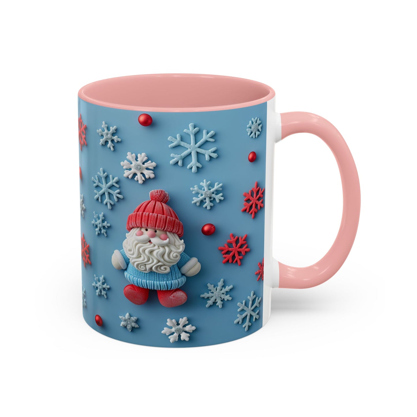 Santa Snowflake Pattern Mug | Accent Coffee Mug