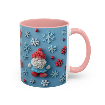 Santa Snowflake Pattern Mug | Accent Coffee Mug