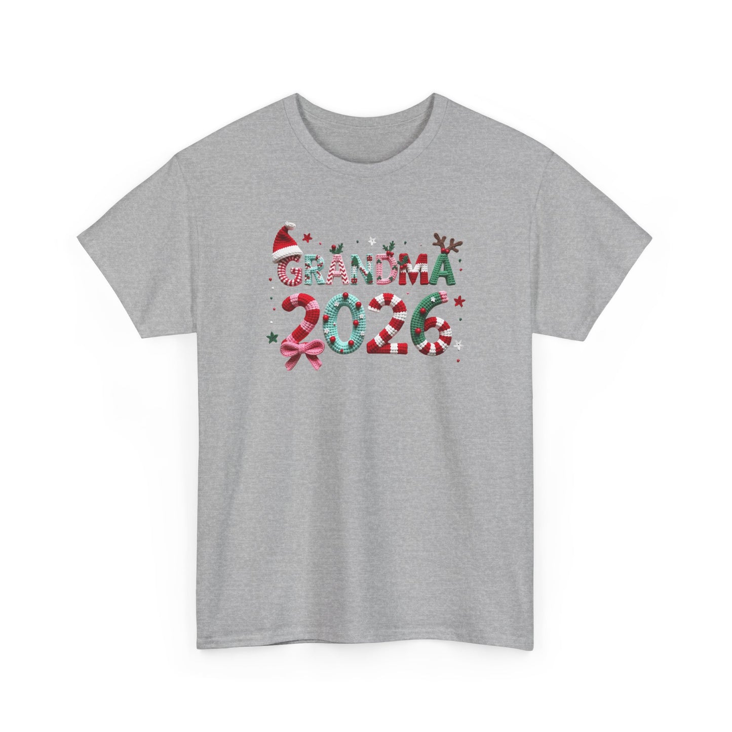 Grandma 2026 Christmas Tee Festive Holiday Gift Shirt for New Grandmothers