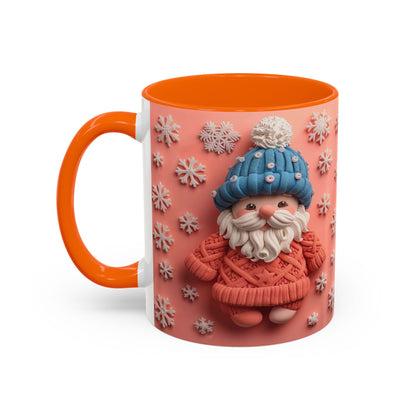 Knit Gnome with Snowflakes Mug | Accent Coffee Mug 11oz 15oz