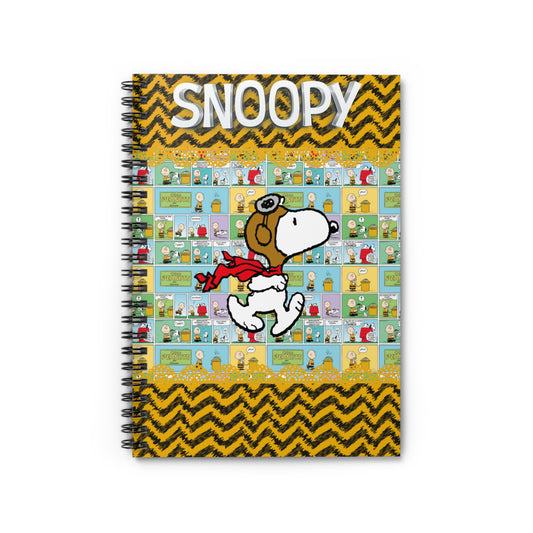 Snoopy Flying Ace Notebook | Spiral Ruled Journal
