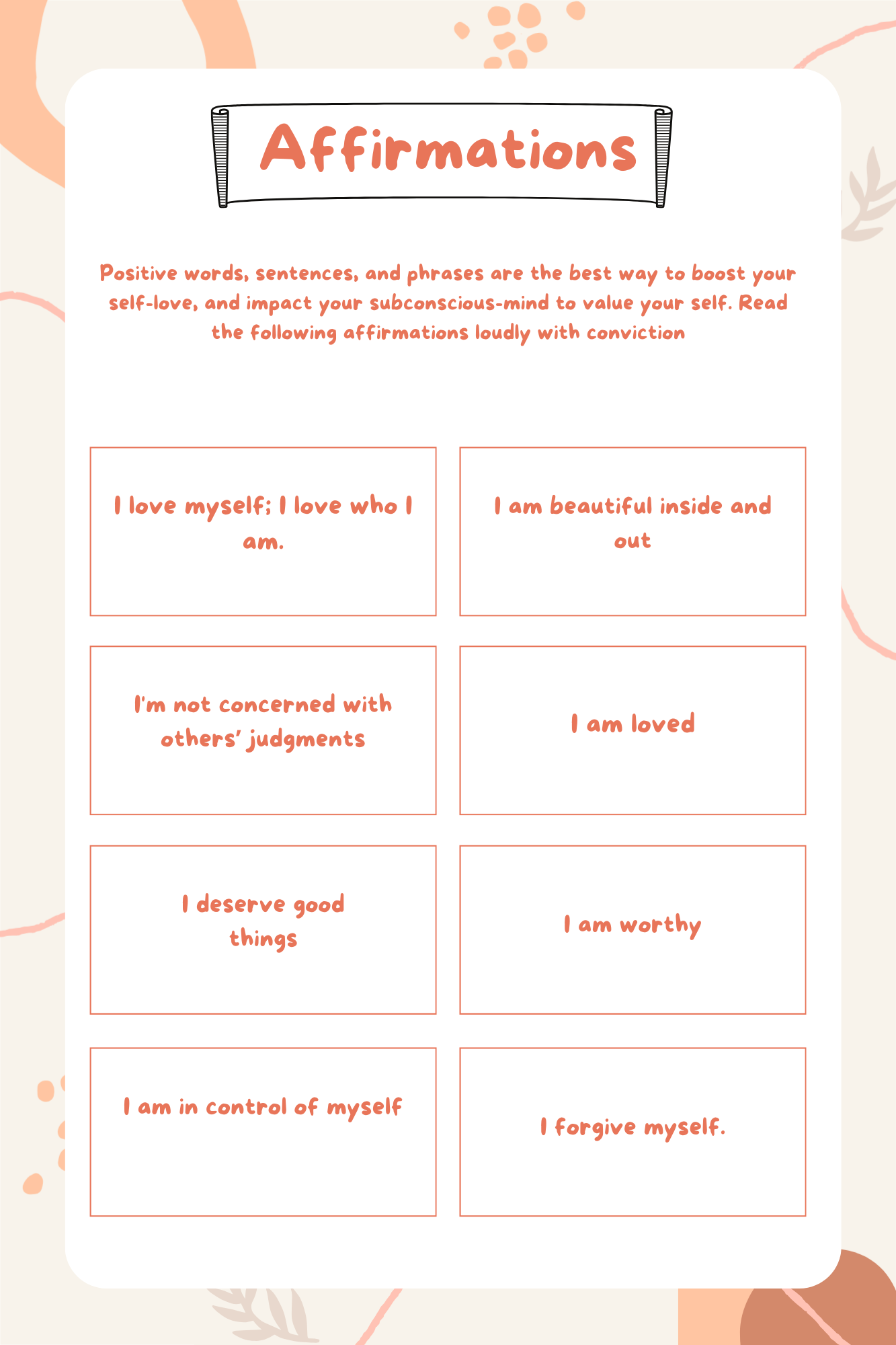 Self Love Workbook | Digital Downloads