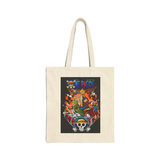 Straw Hat Crew Cotton Canvas | One Piece Anime Tote Bag