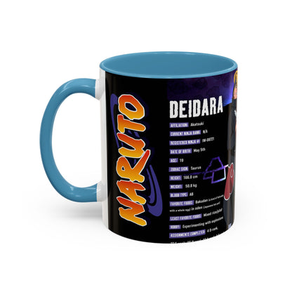Deidara Naruto Shippuden Accent Coffee Mug | Anime Art Collage (11/15oz)
