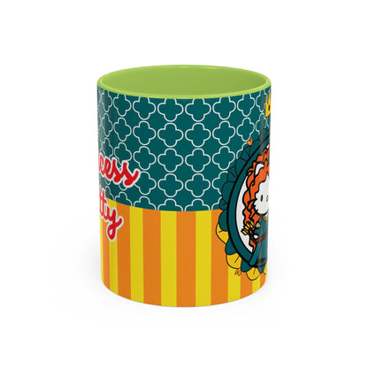 Redheaded Princess Kitty Accent Coffee Mug | Cute Cat Princess Design