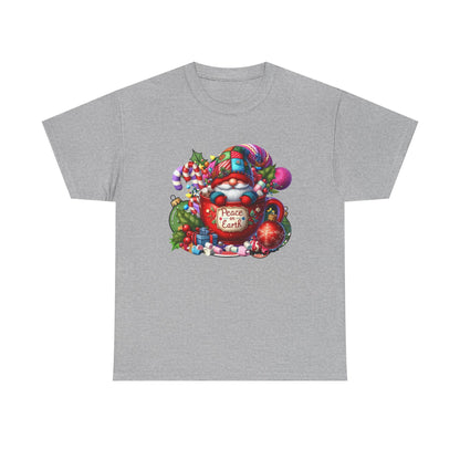 Santa Gnome with Candy Canes tee | Peace on Earth Christmas design