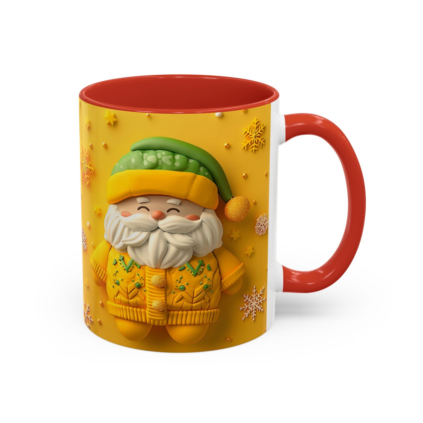 Yellow Sweater Santa Mug | Accent Coffee Mug