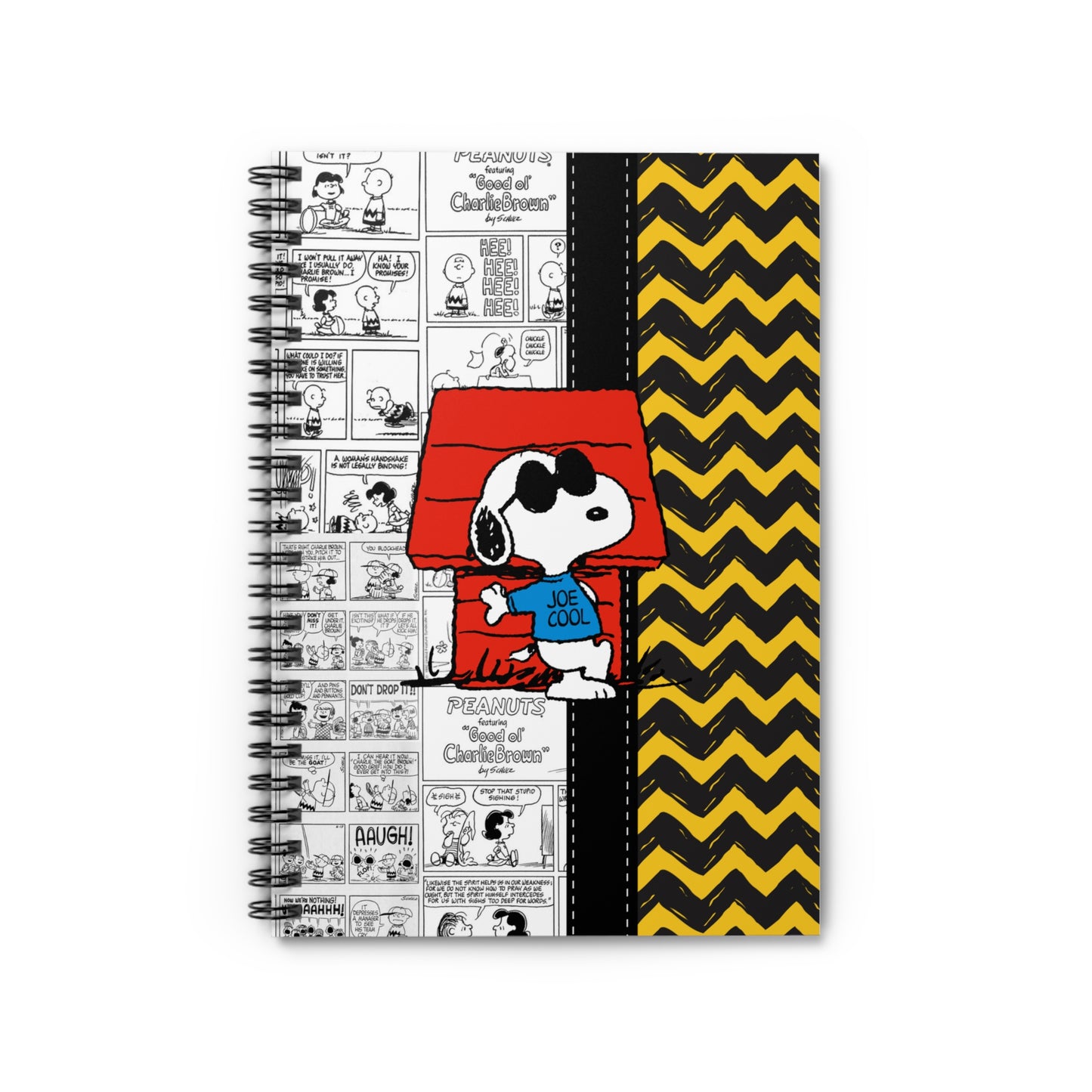 Snoopy Joe Cool Notebook Spiral Notebook | Comic Strip Chevron