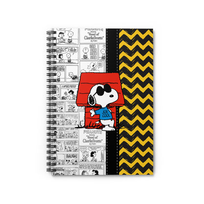 Snoopy Joe Cool Notebook Spiral Notebook | Comic Strip Chevron