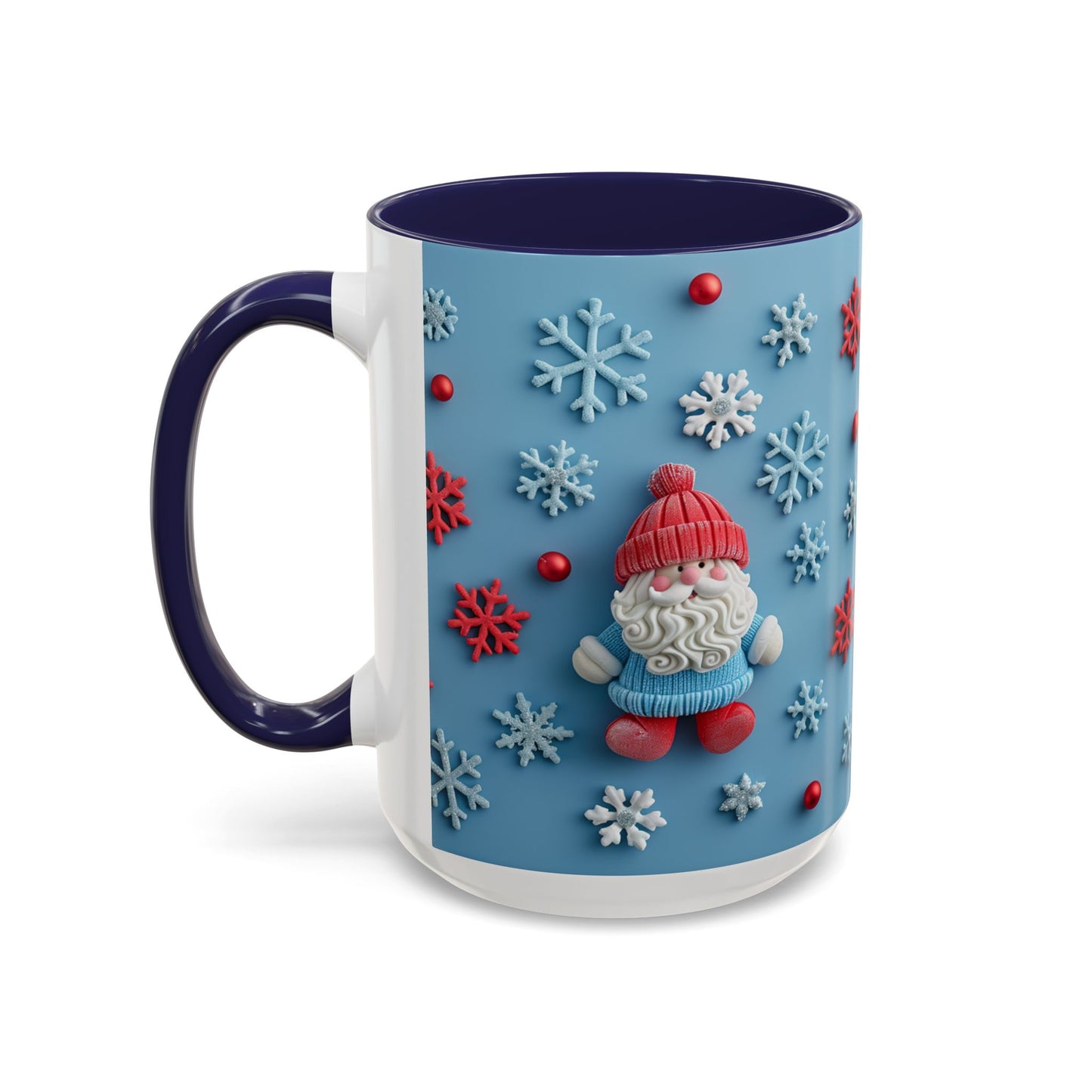 Santa Snowflake Pattern Mug | Accent Coffee Mug
