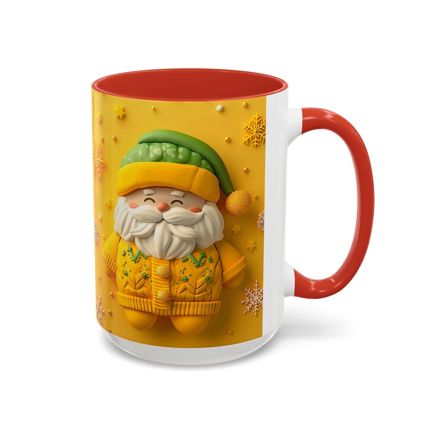 Yellow Sweater Santa Mug | Accent Coffee Mug