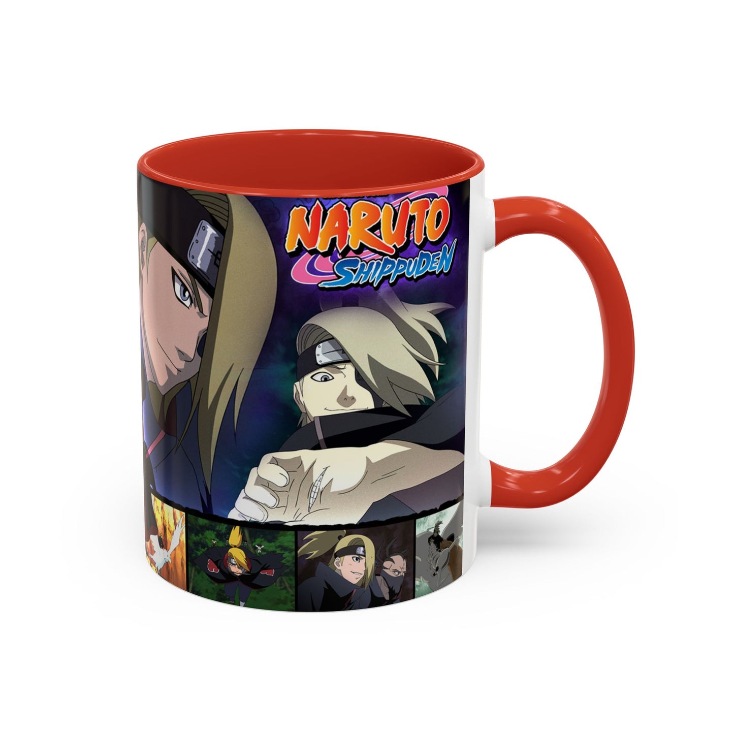 Deidara Naruto Shippuden Accent Coffee Mug | Anime Art Collage (11/15oz)