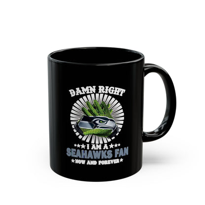 Seahawks Grunge Black Coffee Mug (11oz & 15oz)