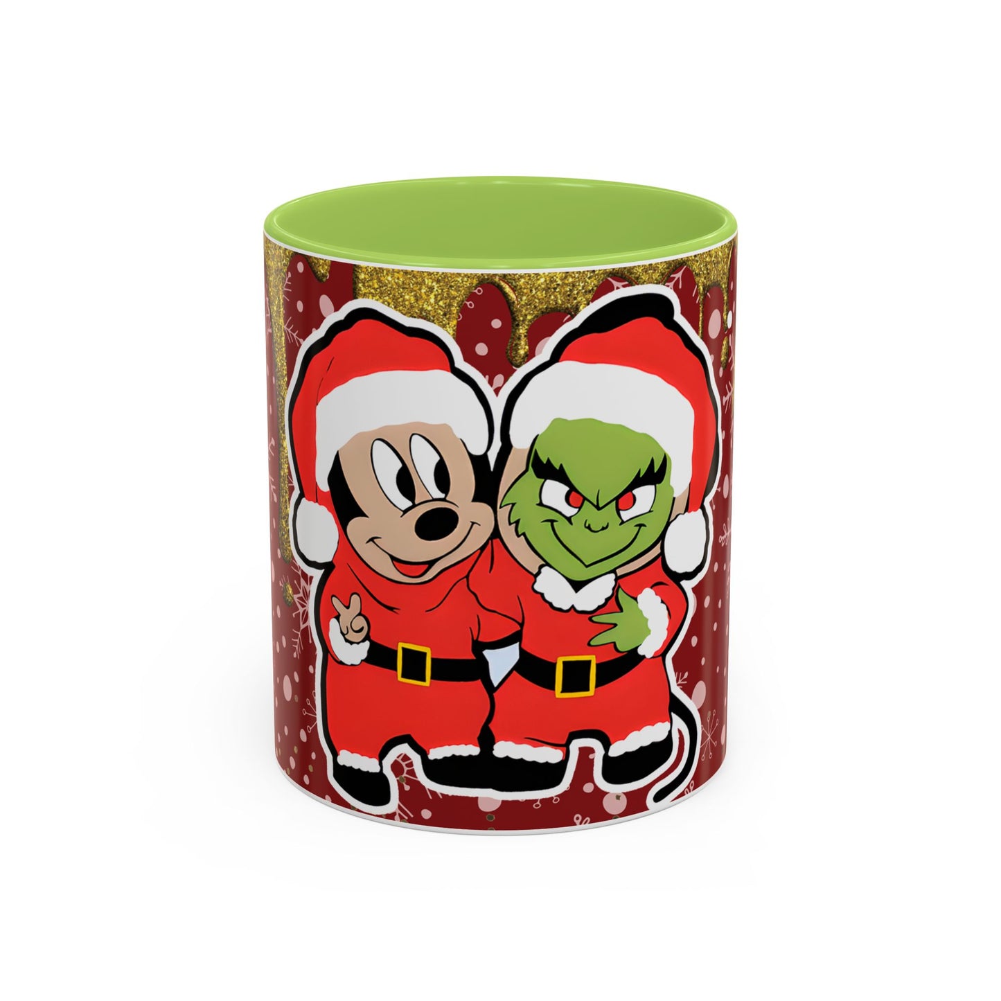 Grinch and Mouse Santa Mug | Accent Coffee Mug 11oz 15oz
