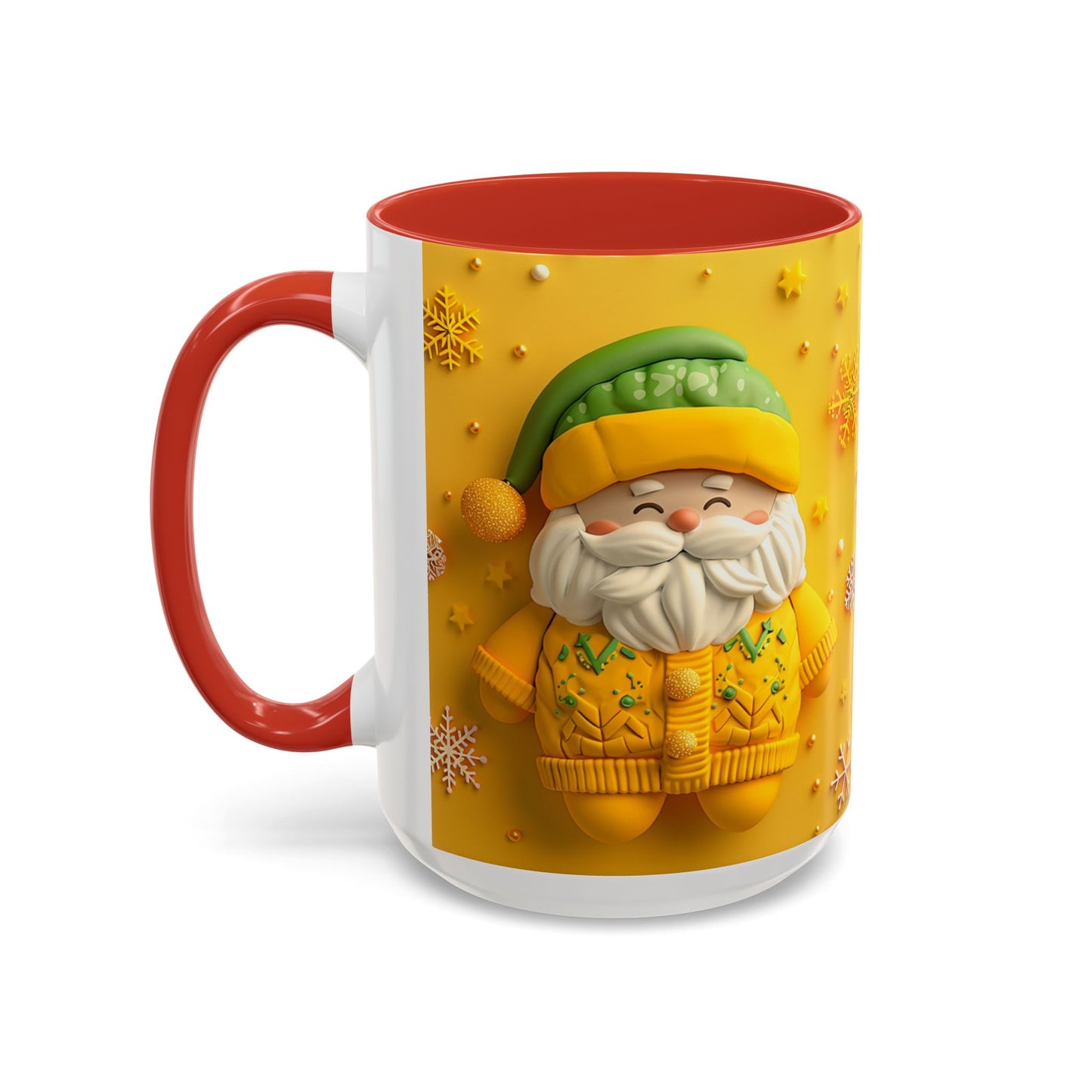 Yellow Sweater Santa Mug | Accent Coffee Mug