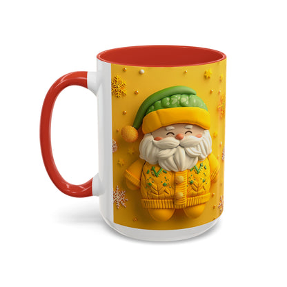 Yellow Sweater Santa Mug | Accent Coffee Mug
